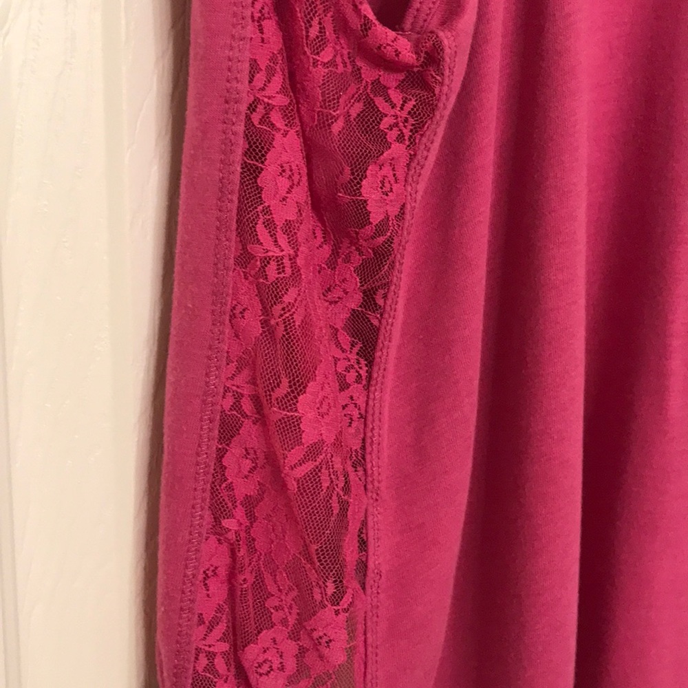 Garage Racerback Crop Top with Lace - Picture 3 of 4